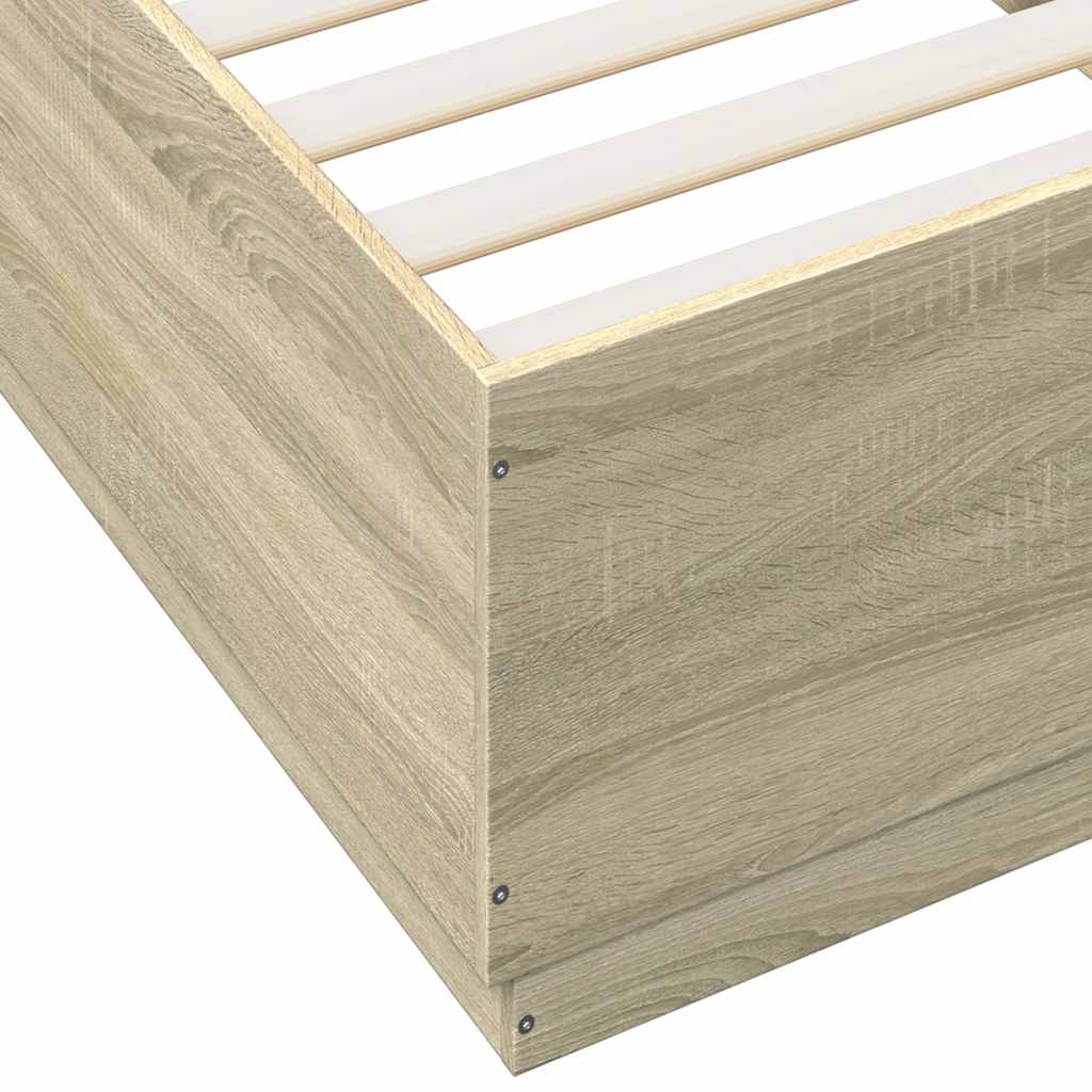 Cadre de lit sans matelas chêne sonoma 100x200 cm - XIOS