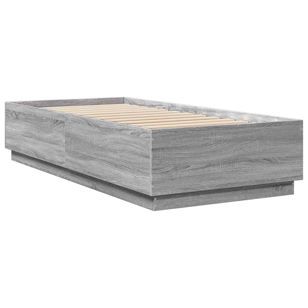 Cadre de lit sans matelas sonoma gris 100x200 cm - XIOS