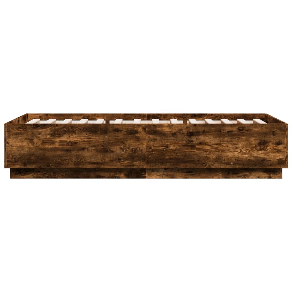 Cadre de lit sans matelas chêne fumé 90x200 cm - XIOS