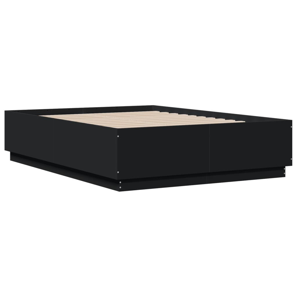 Cadre de lit sans matelas noir 135x190 cm - XIOS
