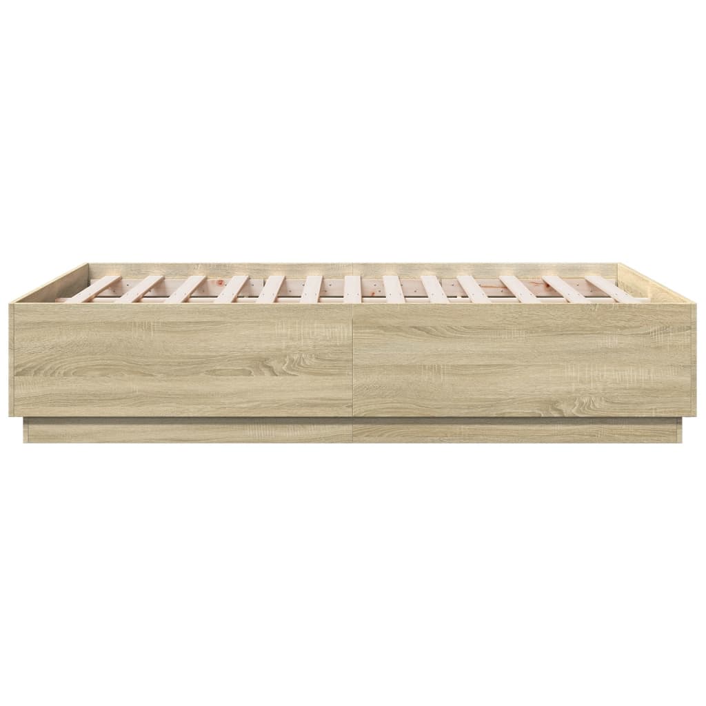 Cadre de lit sans matelas chêne sonoma 135x190 cm - XIOS