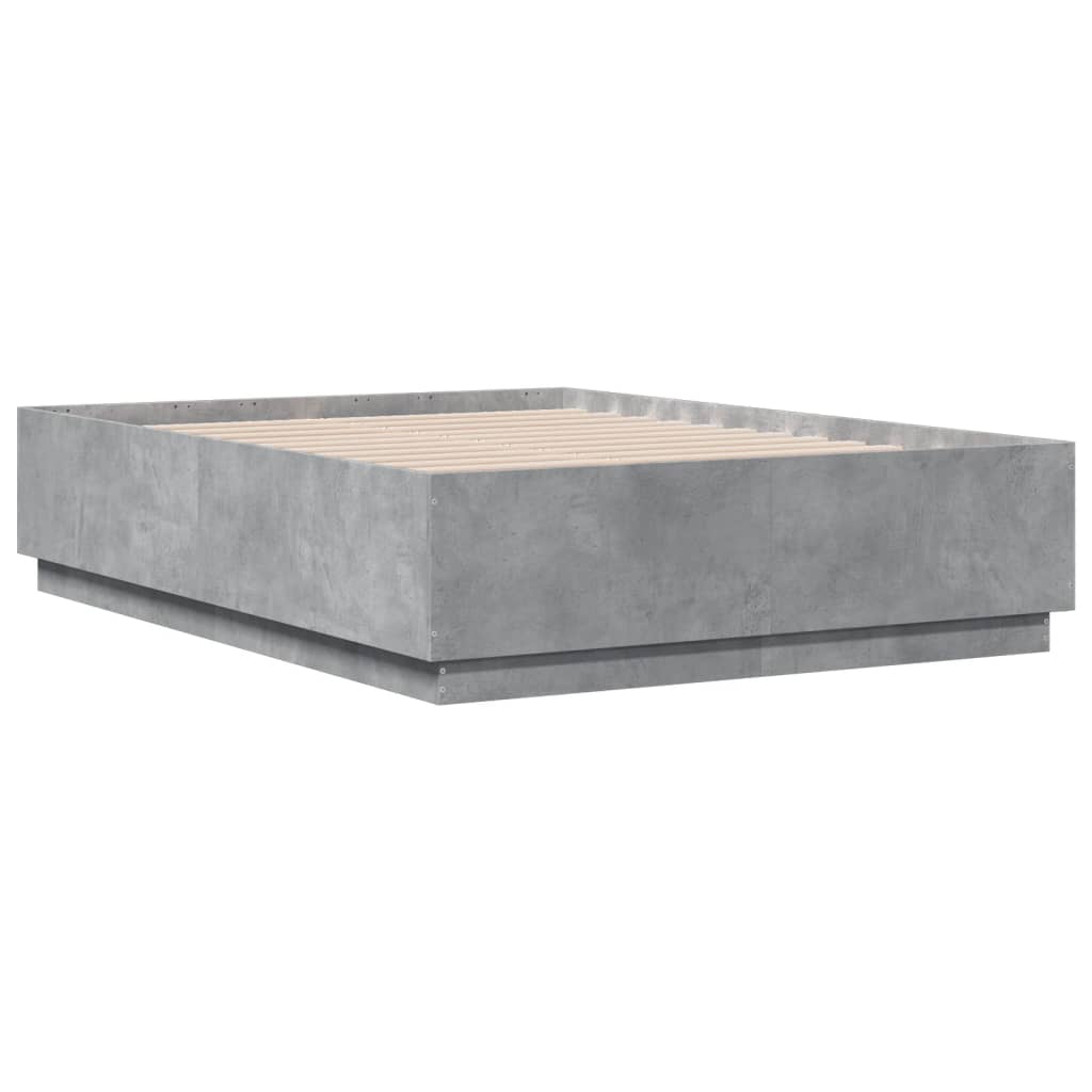 Cadre de lit sans matelas gris béton 120x190 cm - XIOS
