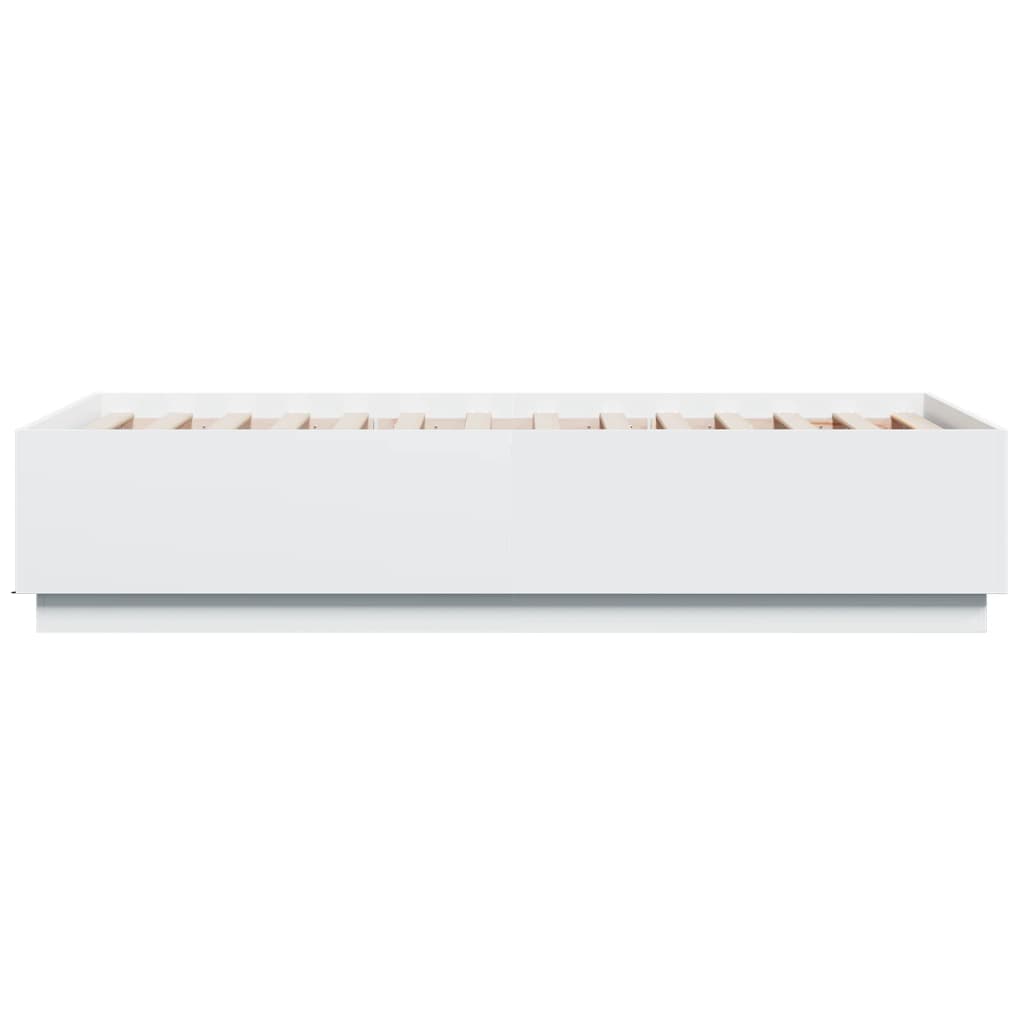 Cadre de lit sans matelas blanc 90x190 cm - XIOS