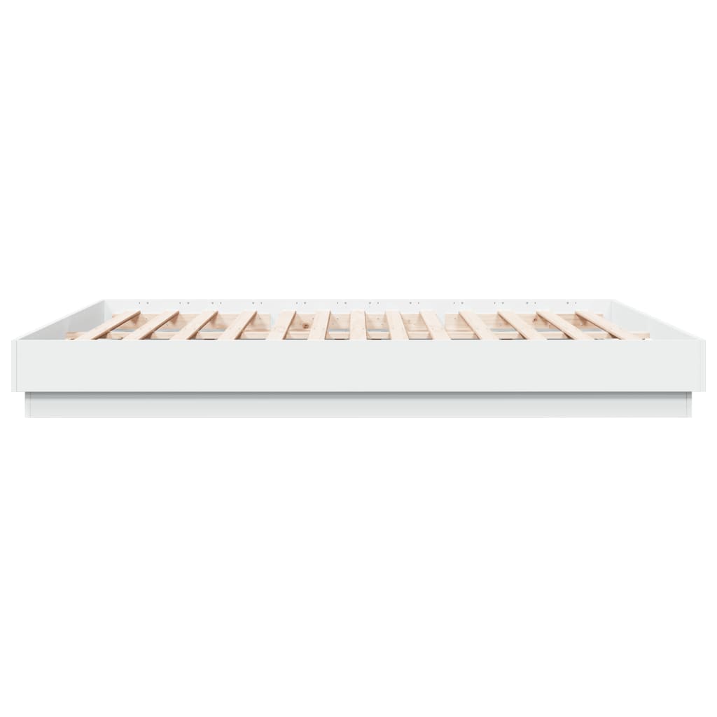 Cadre de lit avec LED sans matelas blanc 180x200 cm - XIOS