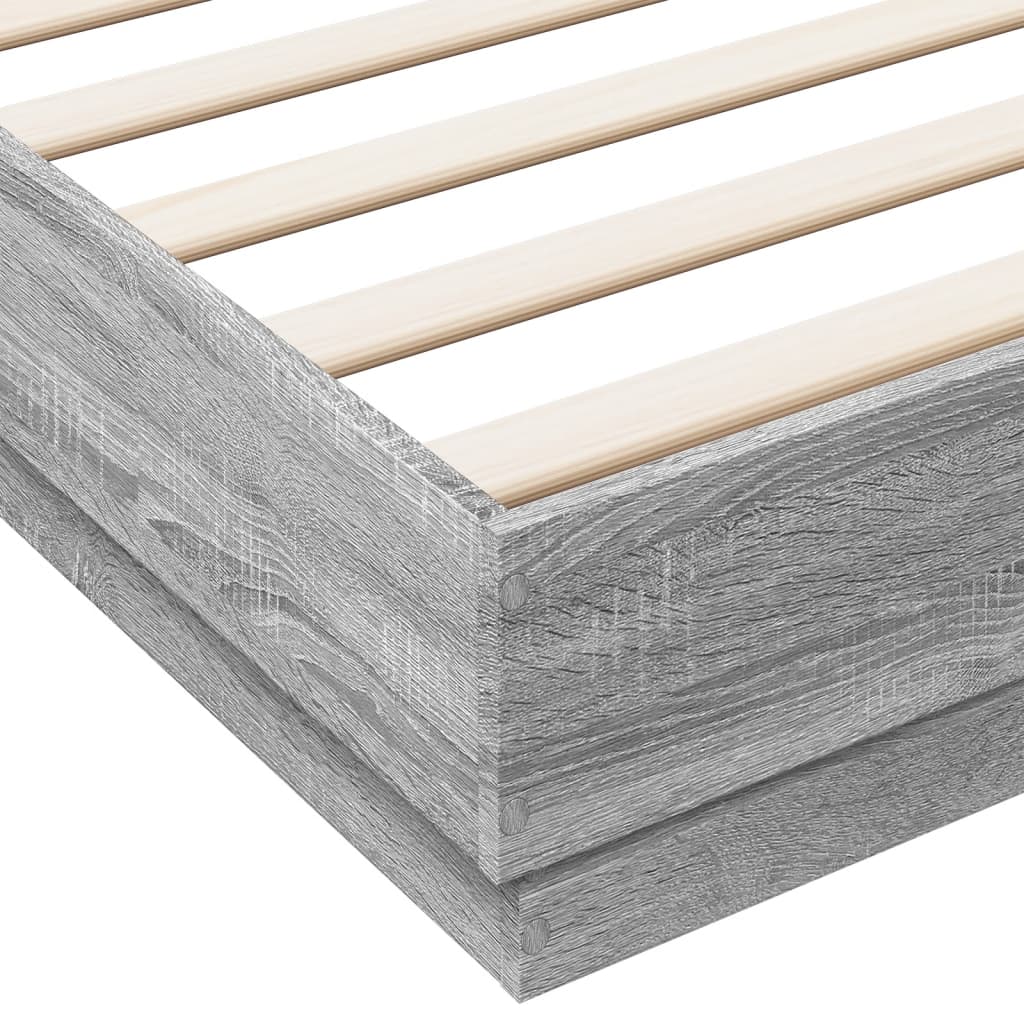 Cadre de lit avec LED sans matelas sonoma gris 180x200 cm - XIOS