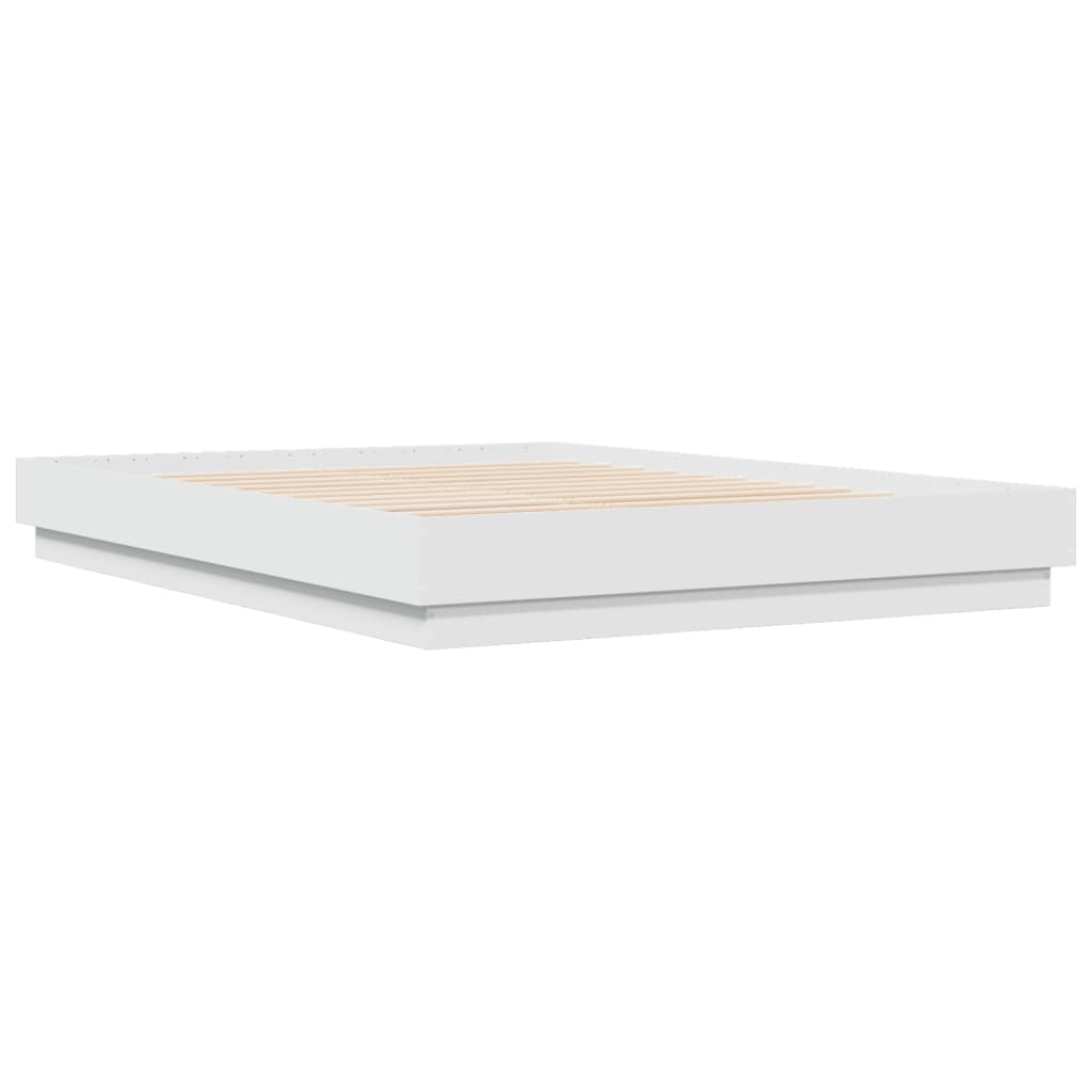 Cadre de lit avec LED sans matelas blanc 160x200 cm - XIOS