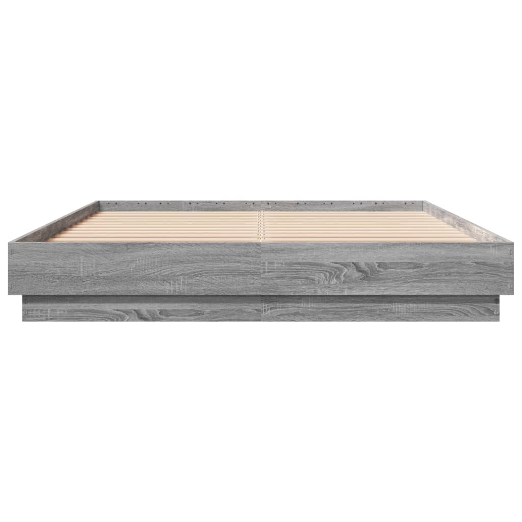 Cadre de lit avec LED sans matelas sonoma gris 140x200 cm - XIOS