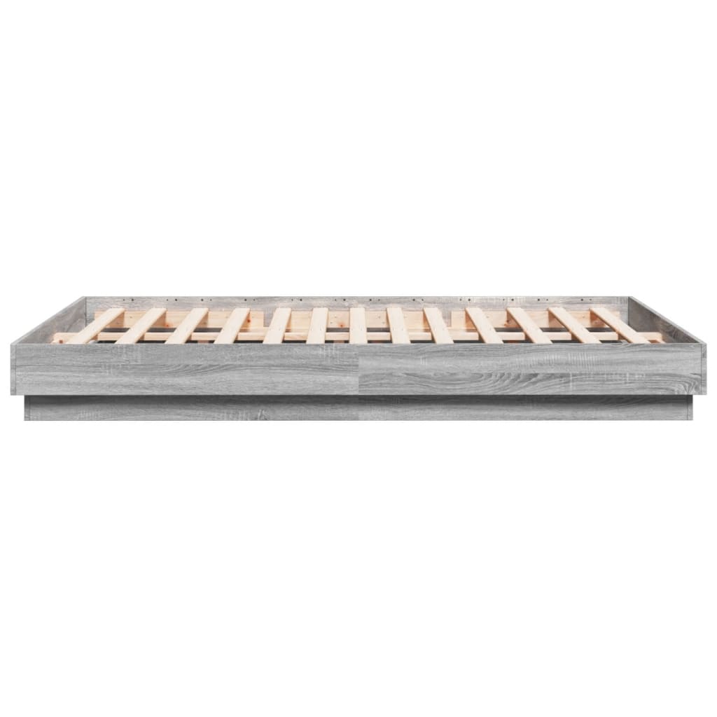 Cadre de lit avec LED sans matelas sonoma gris 140x200 cm - XIOS