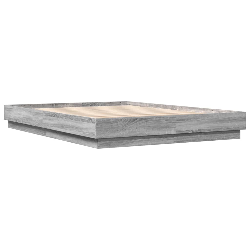 Cadre de lit avec LED sans matelas sonoma gris 140x200 cm - XIOS