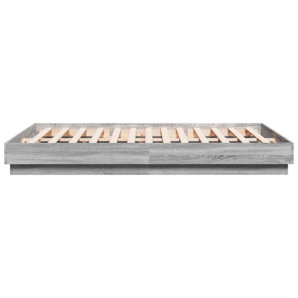 Cadre de lit avec LED sans matelas sonoma gris 120x200 cm - XIOS