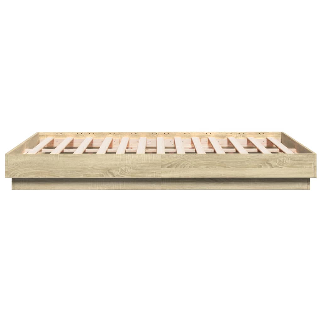Cadre de lit avec LED sans matelas chêne sonoma 120x190 cm - XIOS