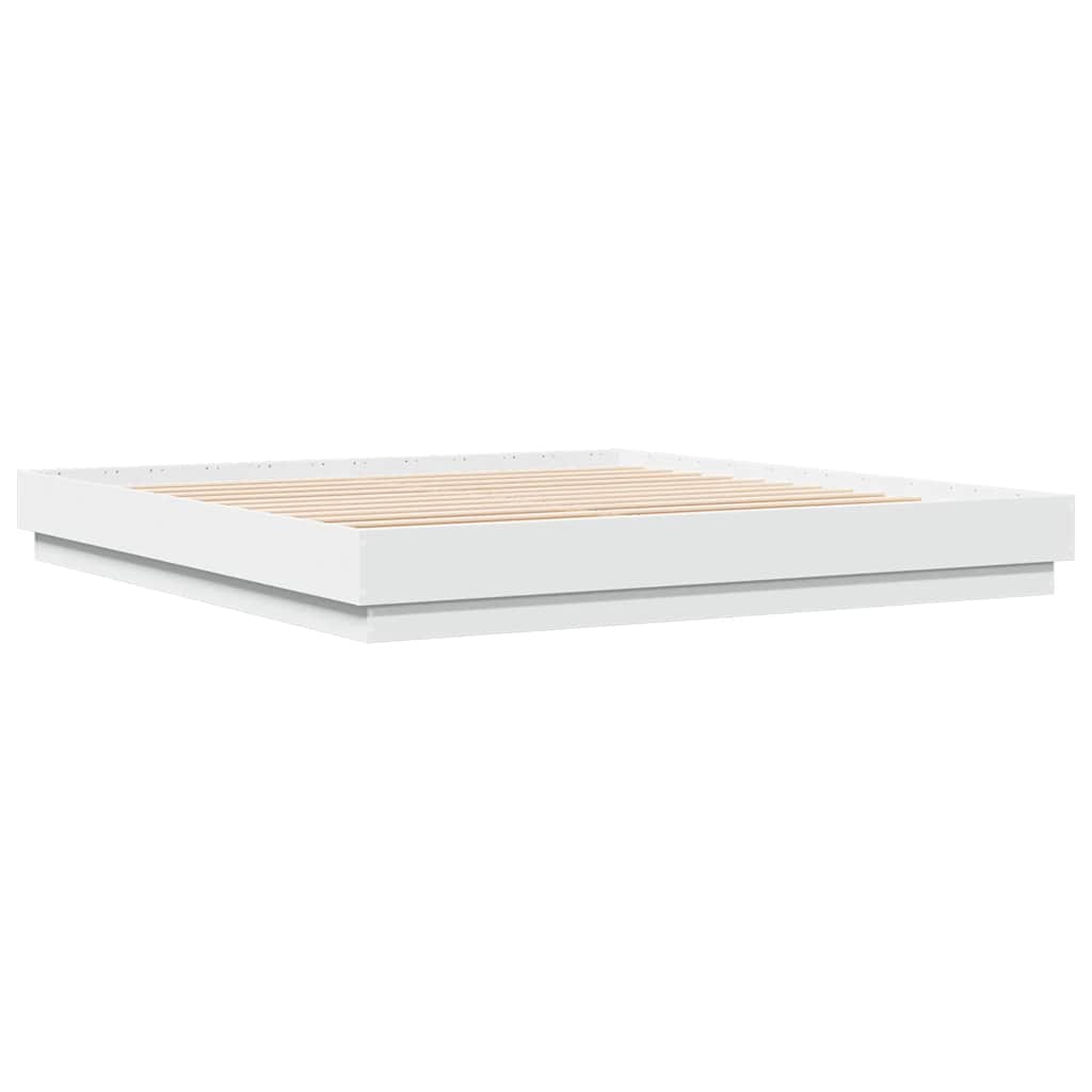 Cadre de lit sans matelas blanc 200x200 cm - XIOS