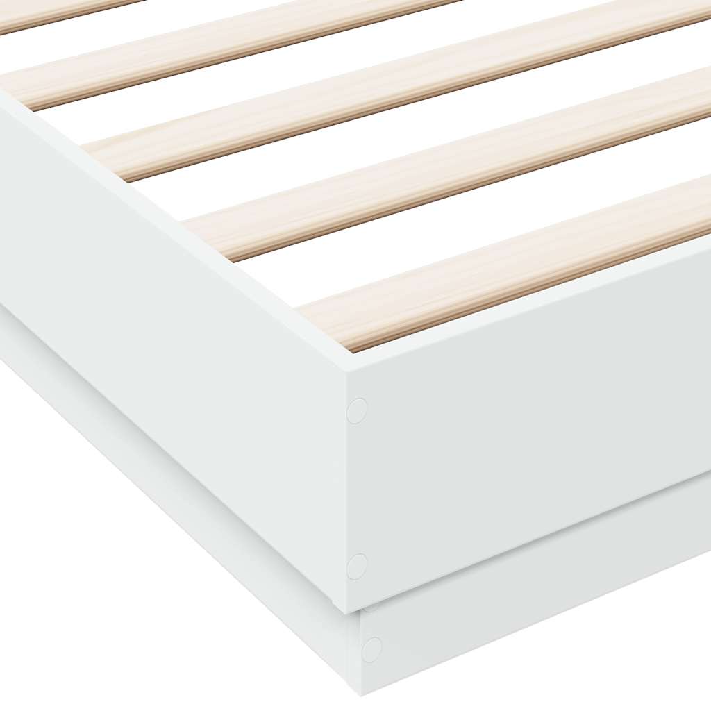 Cadre de lit sans matelas blanc 200x200 cm - XIOS
