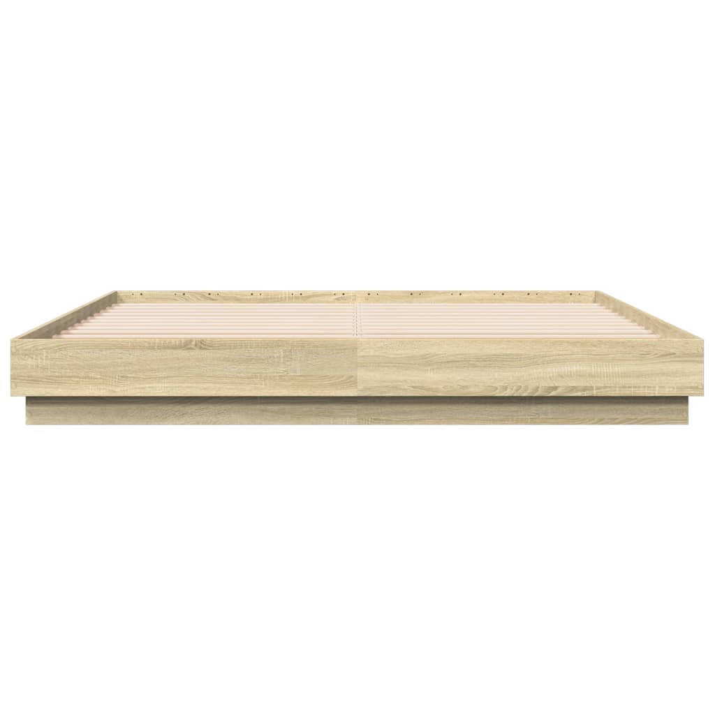 Cadre de lit sans matelas chêne sonoma 200x200 cm - XIOS