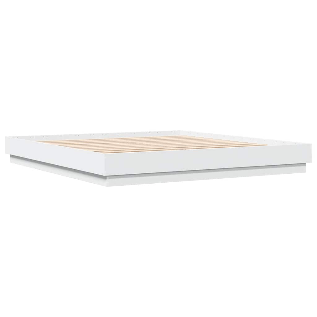 Cadre de lit sans matelas blanc 180x200 cm