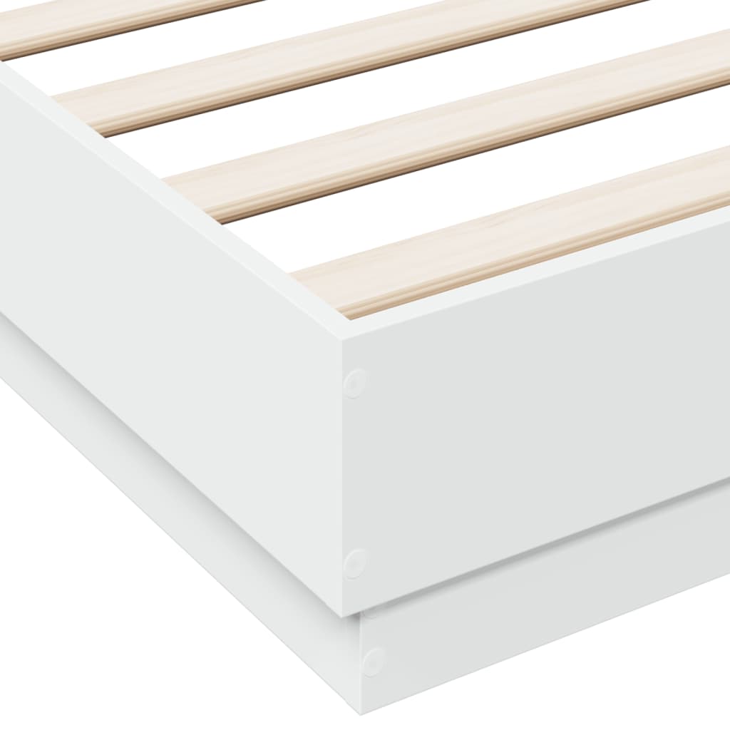 Cadre de lit sans matelas blanc 150x200 cm - XIOS
