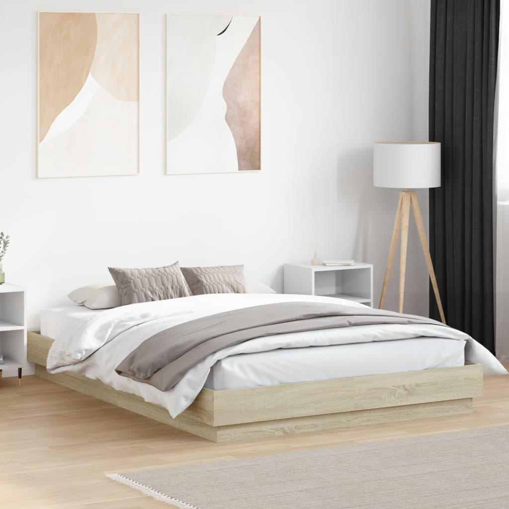 Cadre de lit sans matelas chêne sonoma 150x200 cm - XIOS