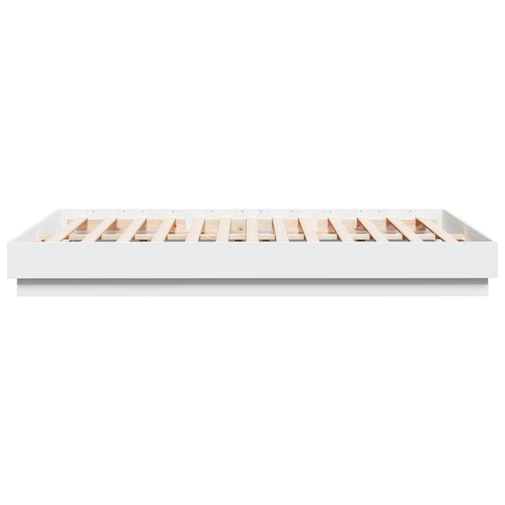 Cadre de lit sans matelas blanc 140x200 cm
