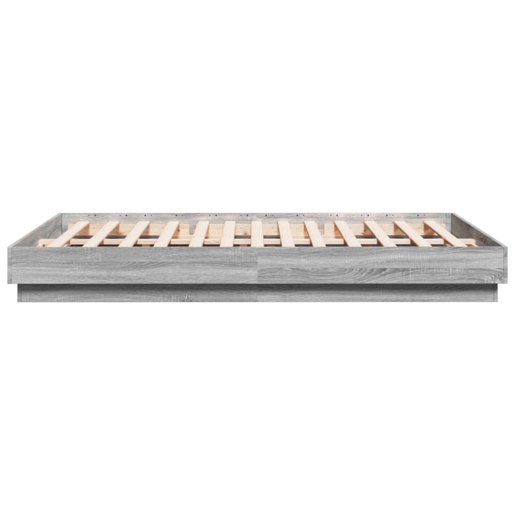 Cadre de lit sans matelas sonoma gris 140x200 cm - XIOS