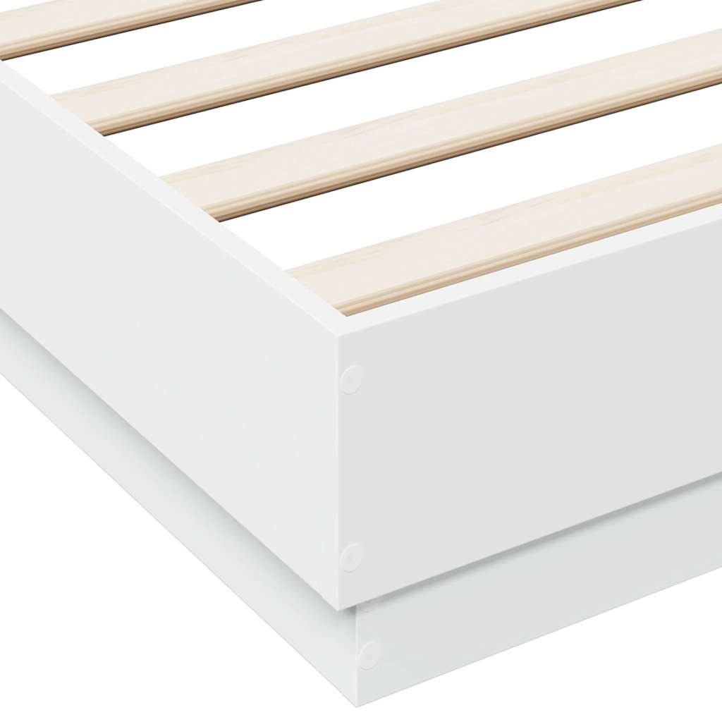 Cadre de lit sans matelas blanc 120x200 cm - XIOS