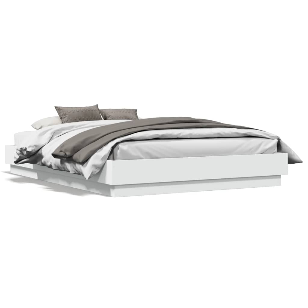 Cadre de lit sans matelas blanc 140x190 cm - XIOS