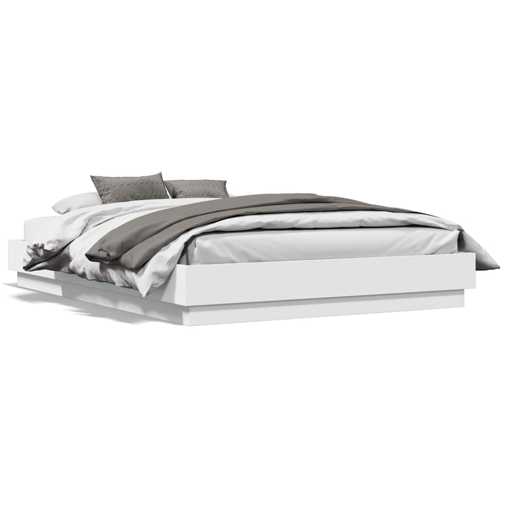 Cadre de lit sans matelas blanc 140x190 cm - XIOS
