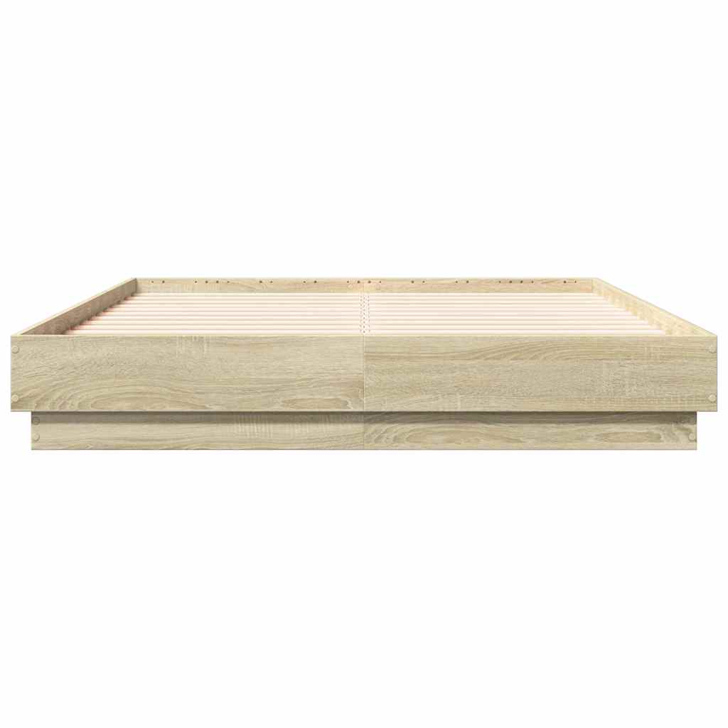 Cadre de lit sans matelas chêne sonoma 140x190 cm - XIOS