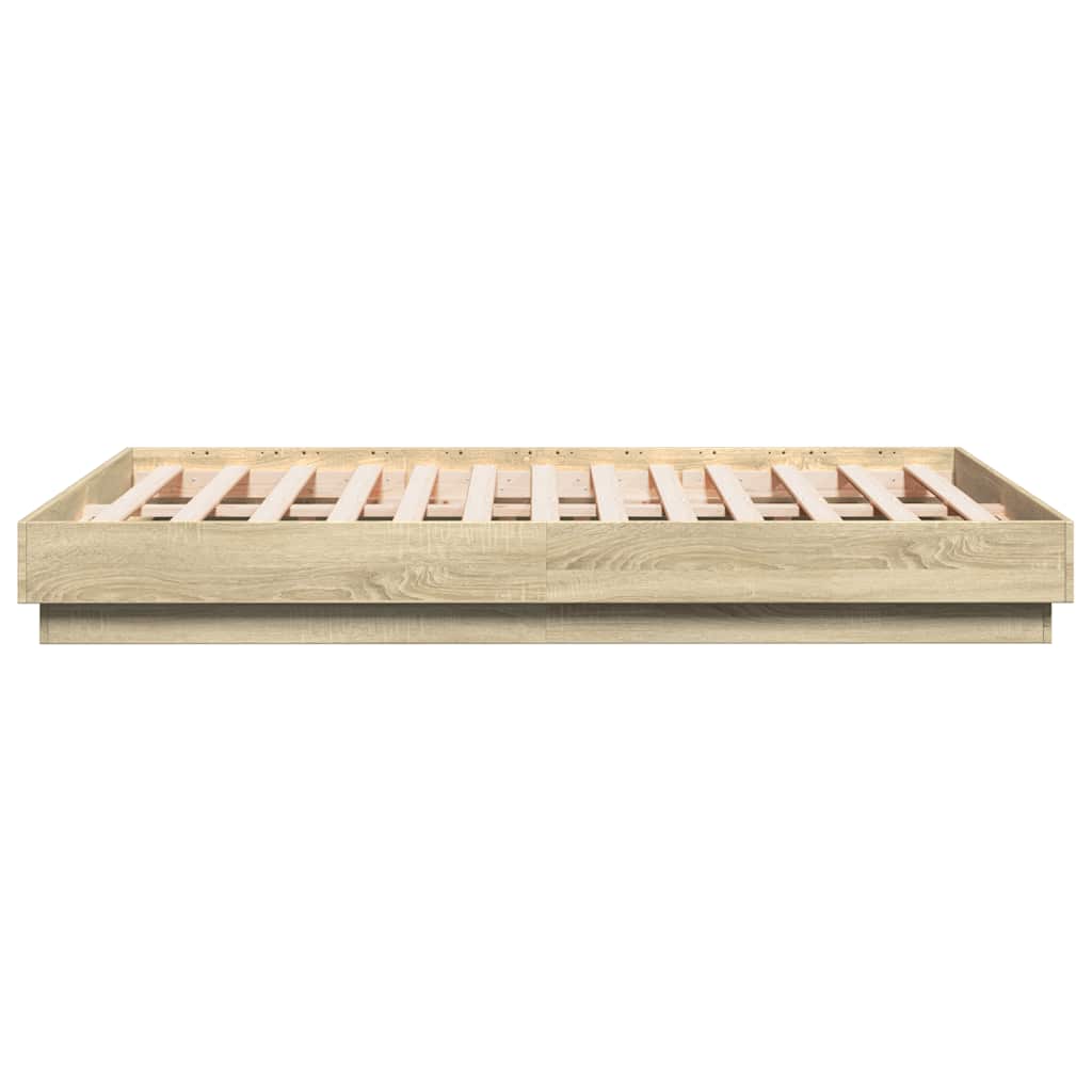 Cadre de lit sans matelas chêne sonoma 140x190 cm - XIOS