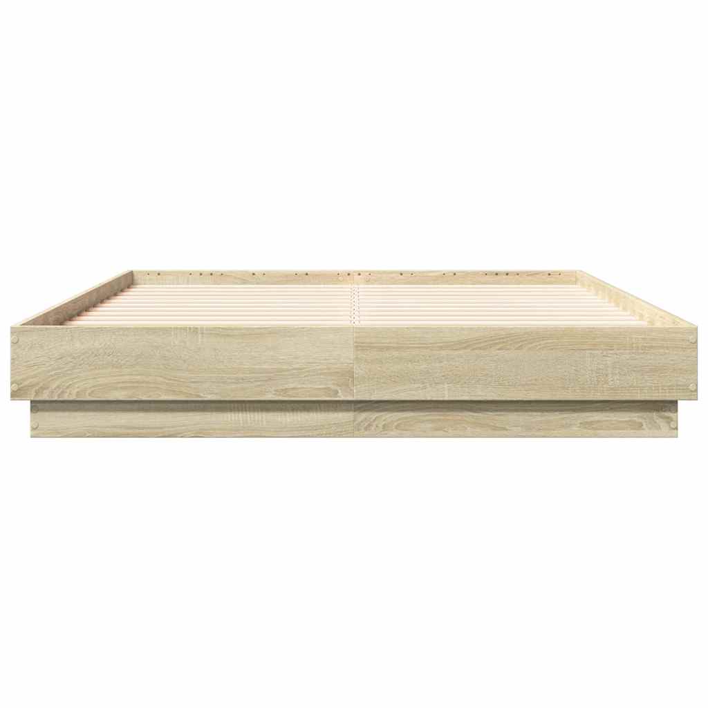 Cadre de lit sans matelas chêne sonoma 135x190 cm - XIOS
