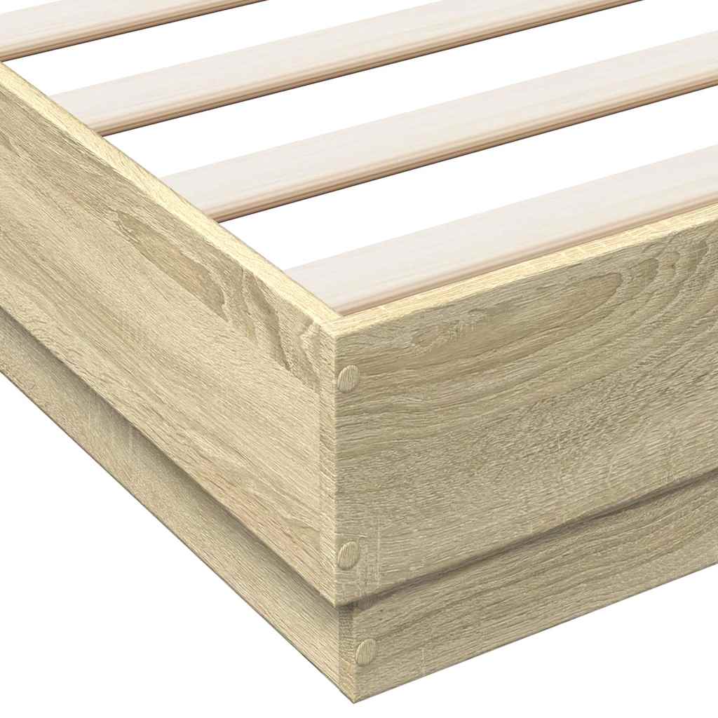 Cadre de lit sans matelas chêne sonoma 135x190 cm - XIOS
