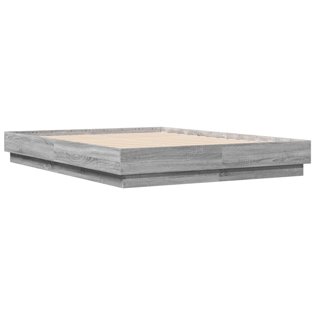 Cadre de lit sans matelas sonoma gris 135x190 cm - XIOS