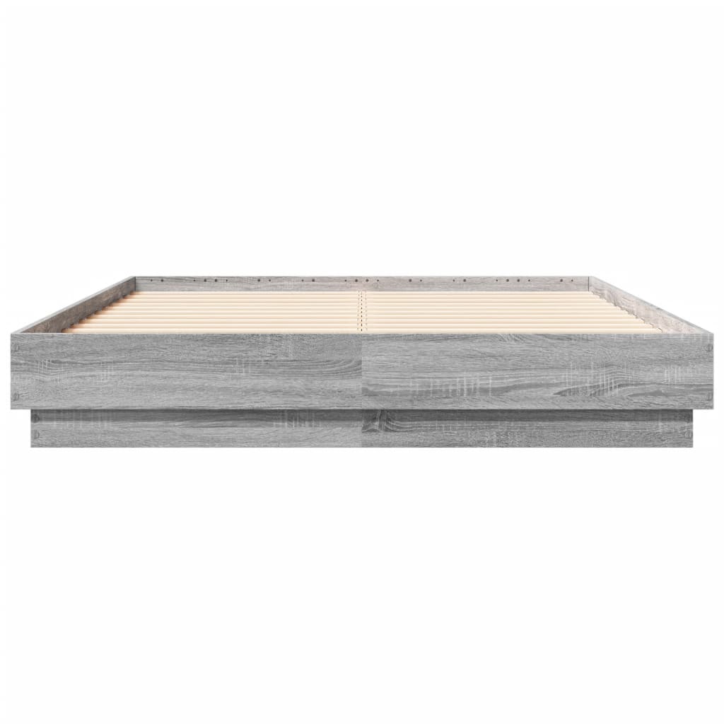 Cadre de lit sans matelas sonoma gris 135x190 cm - XIOS