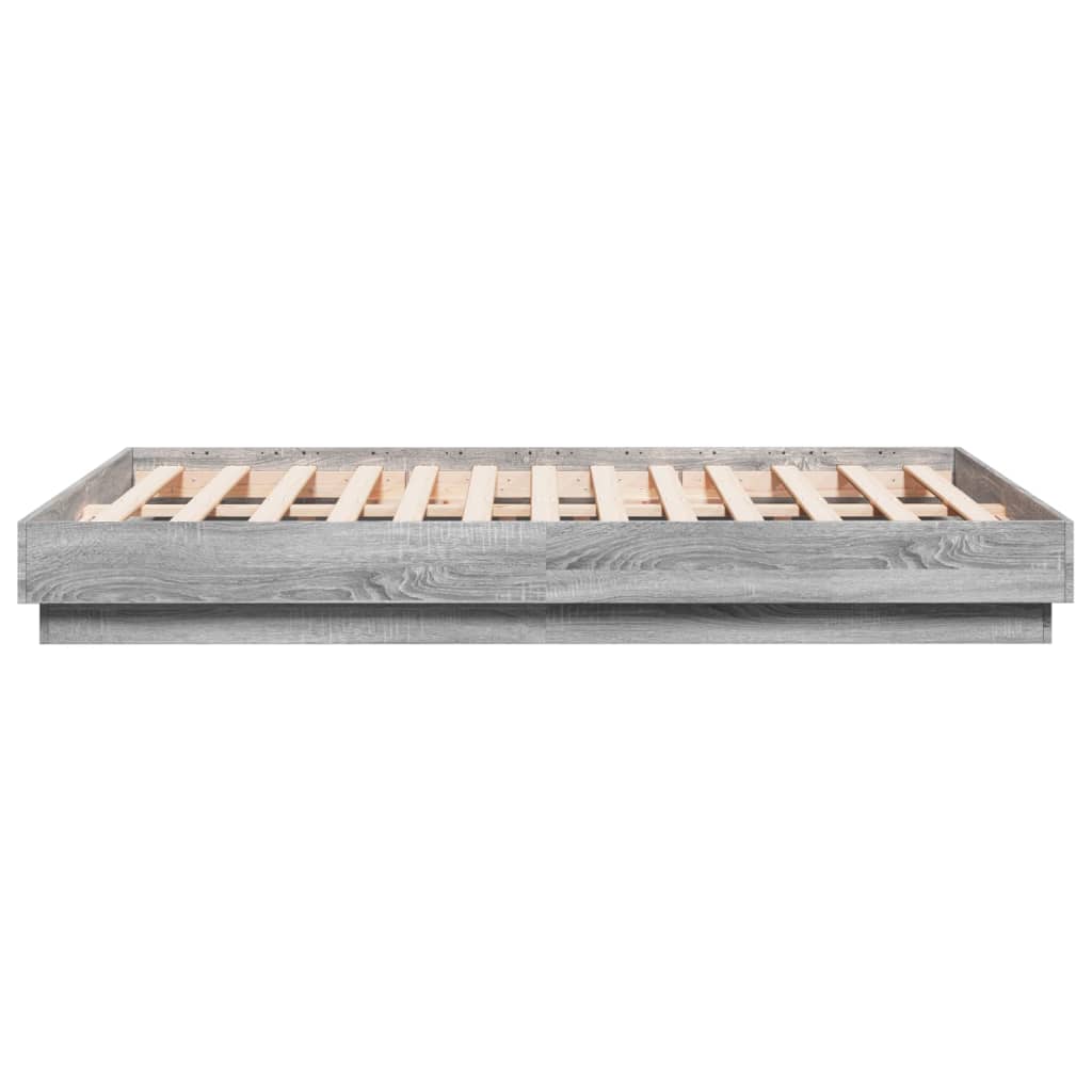 Cadre de lit sans matelas sonoma gris 135x190 cm - XIOS