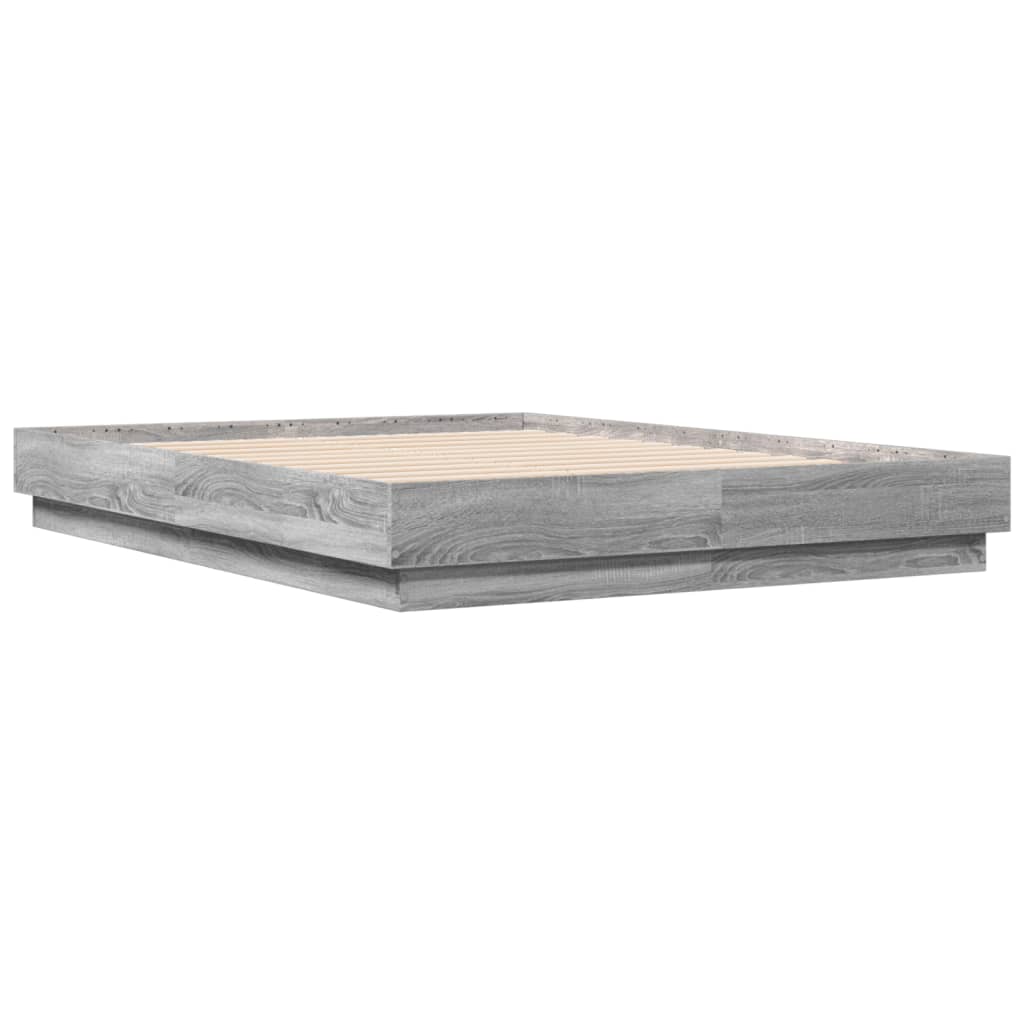 Cadre de lit sans matelas sonoma gris 135x190 cm - XIOS