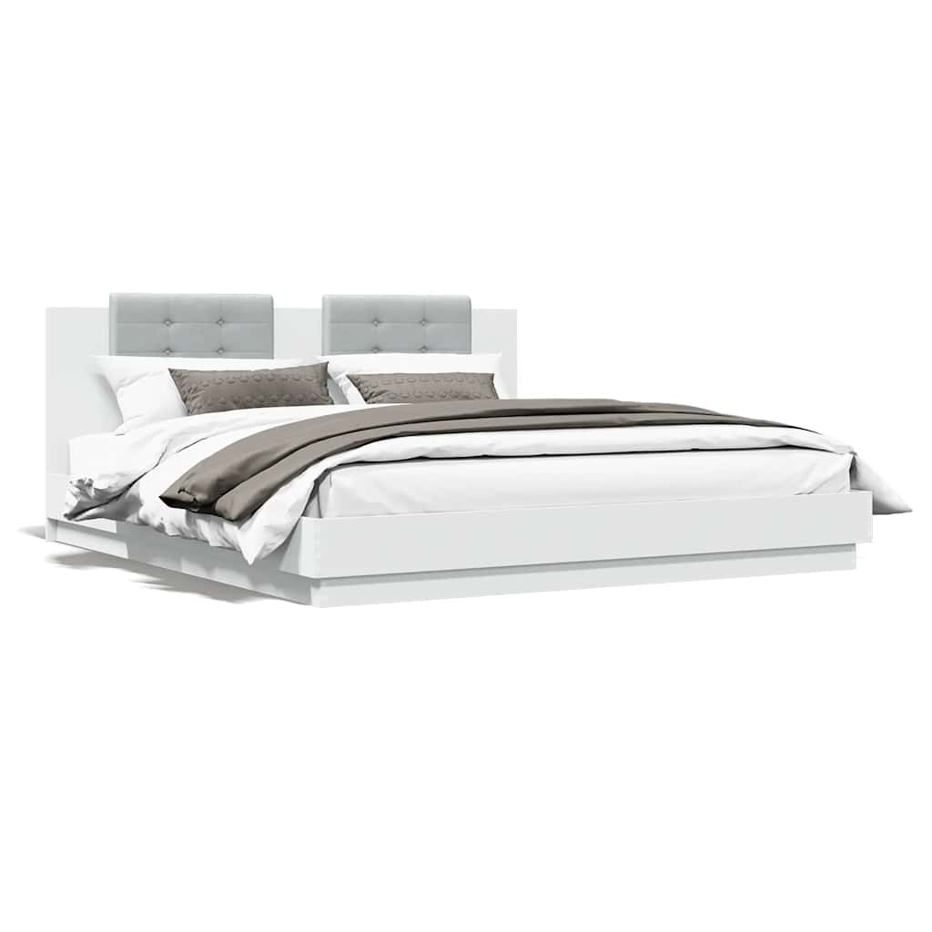 Cadre de lit sans matelas blanc 160x200 cm - XIOS