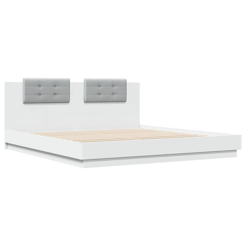 Cadre de lit sans matelas blanc 160x200 cm - XIOS