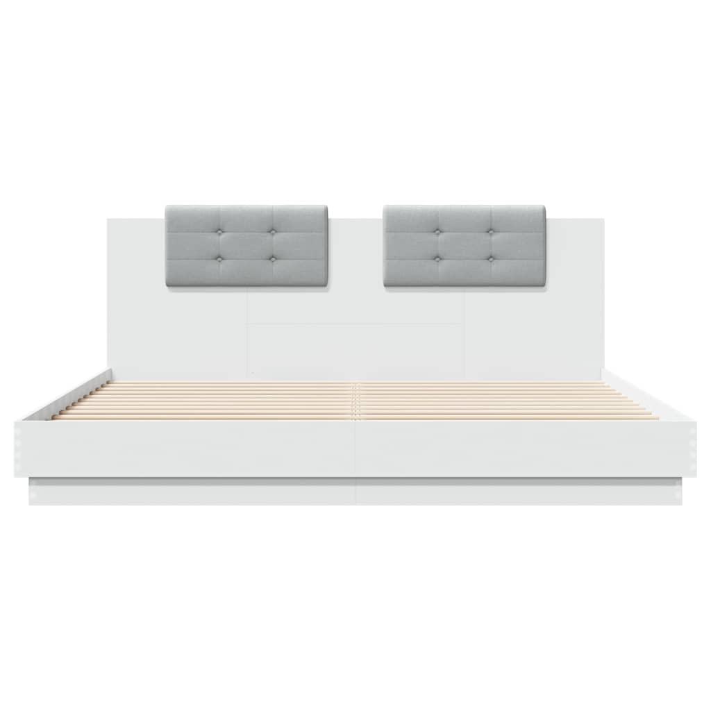 Cadre de lit sans matelas blanc 160x200 cm - XIOS