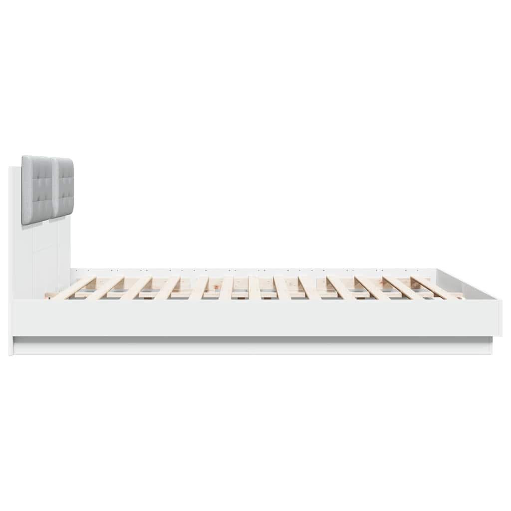 Cadre de lit sans matelas blanc 160x200 cm - XIOS