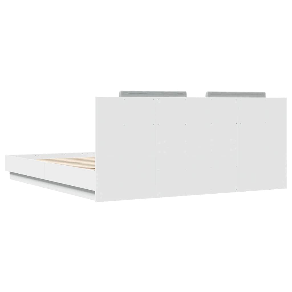 Cadre de lit sans matelas blanc 160x200 cm - XIOS