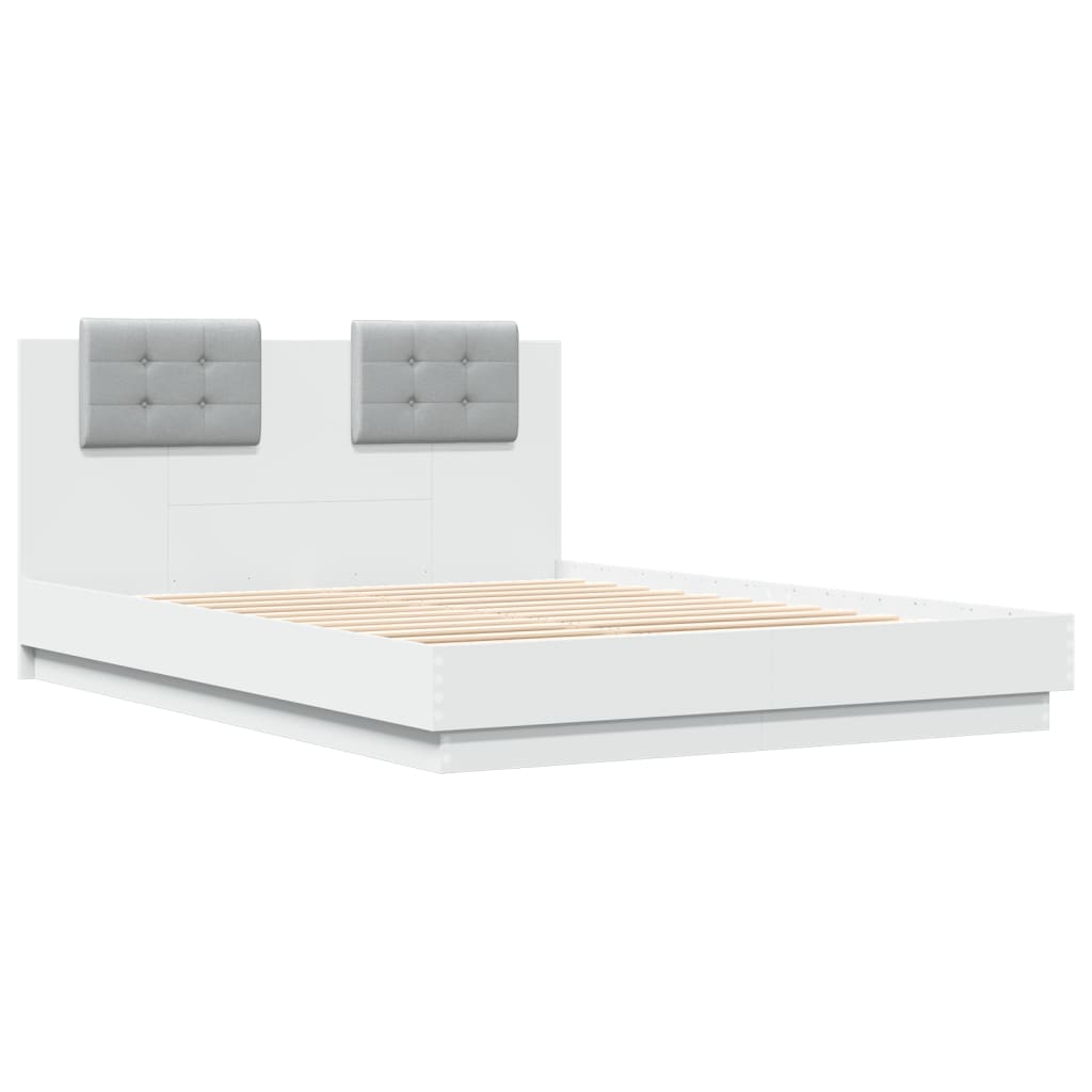 Cadre de lit sans matelas blanc 150x200 cm - XIOS