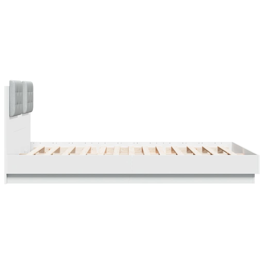 Cadre de lit sans matelas blanc 150x200 cm - XIOS