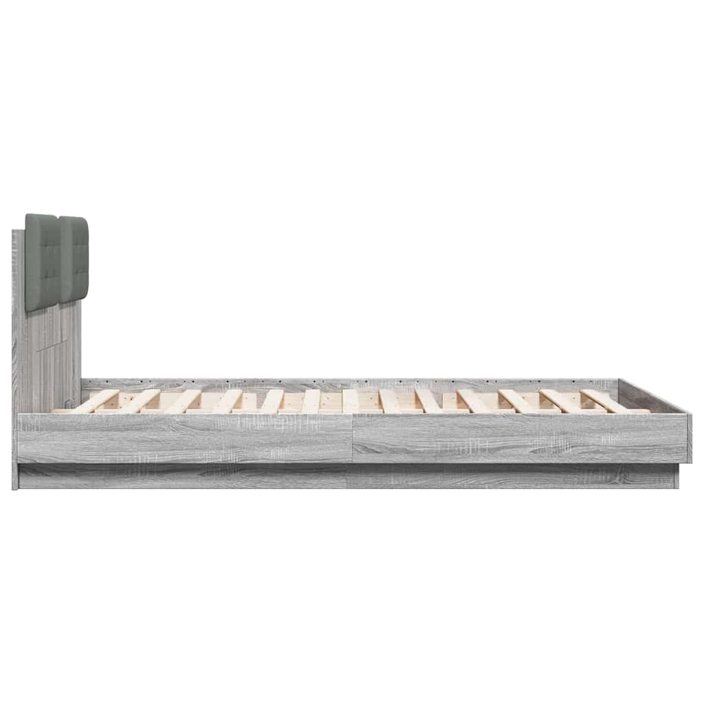 Cadre de lit sans matelas sonoma gris 150x200 cm - XIOS