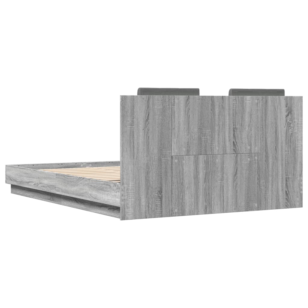 Cadre de lit sans matelas sonoma gris 150x200 cm - XIOS