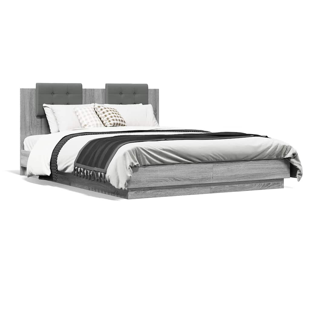 Cadre de lit sans matelas sonoma gris 140x200 cm - XIOS