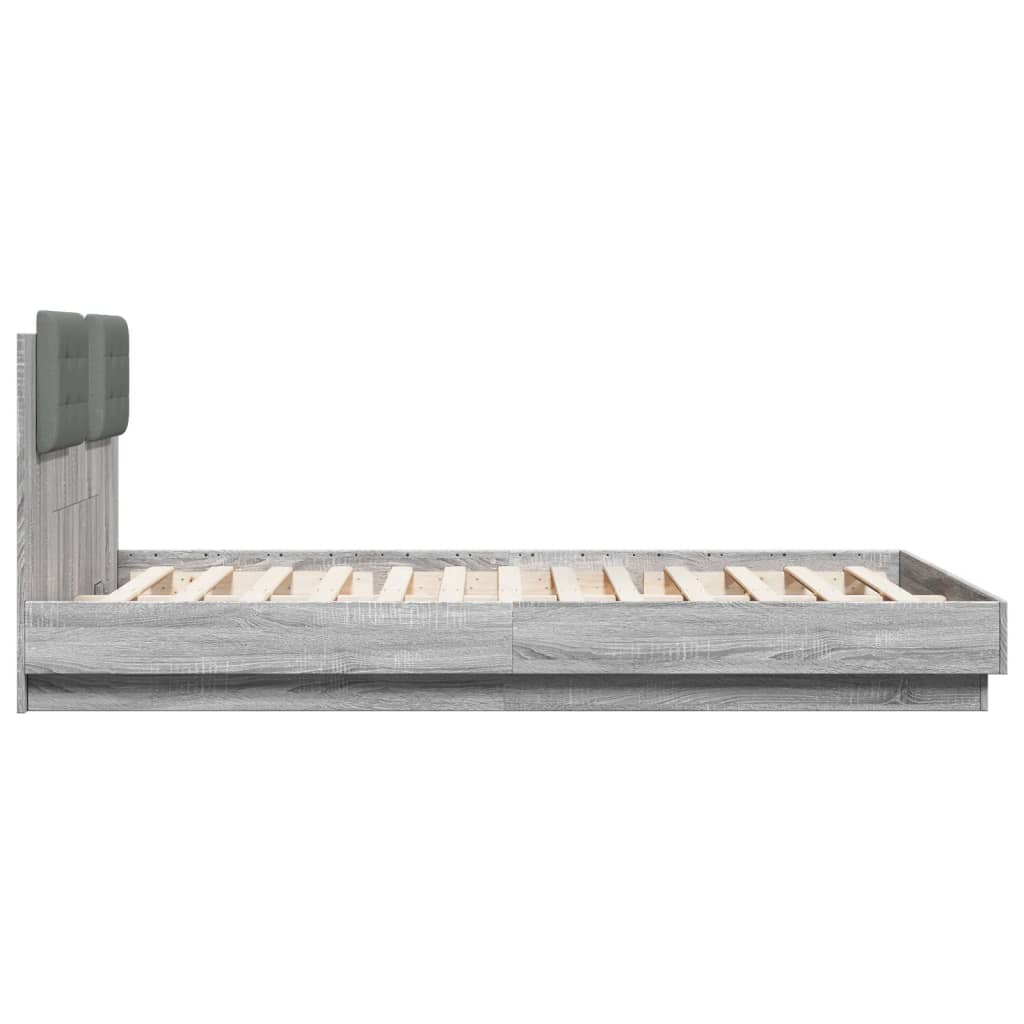 Cadre de lit sans matelas sonoma gris 140x200 cm - XIOS