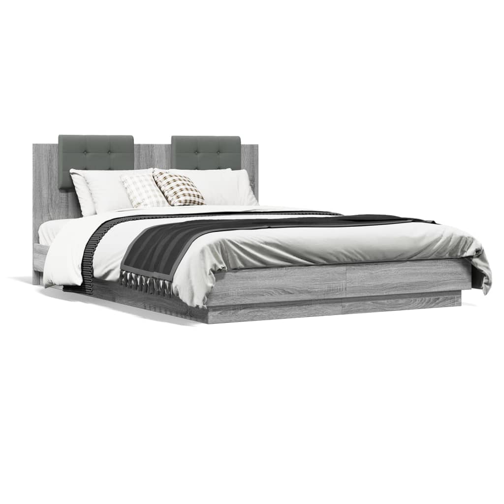 Cadre de lit sans matelas sonoma gris 120x200 cm - XIOS