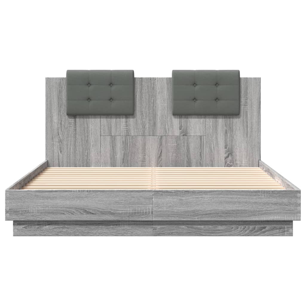 Cadre de lit sans matelas sonoma gris 120x200 cm - XIOS
