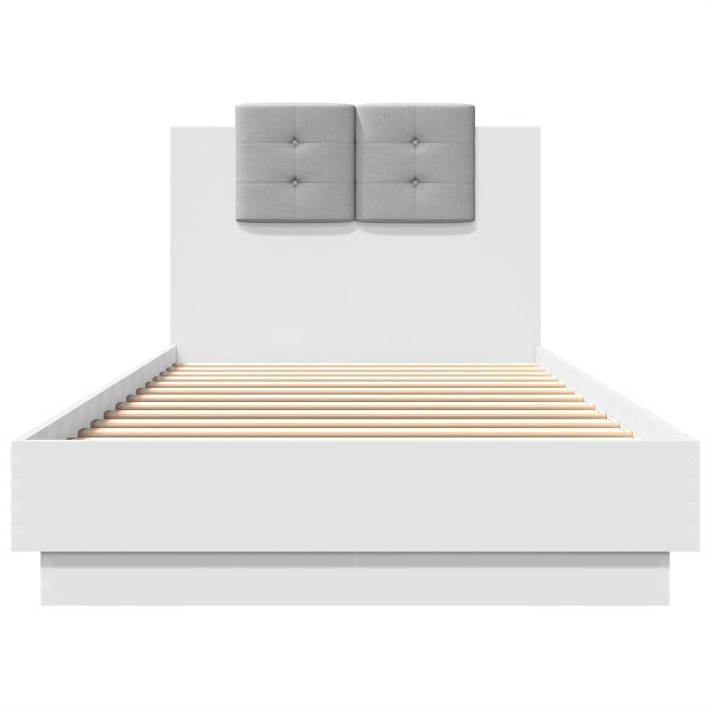 Cadre de lit sans matelas blanc 90x200 cm - XIOS