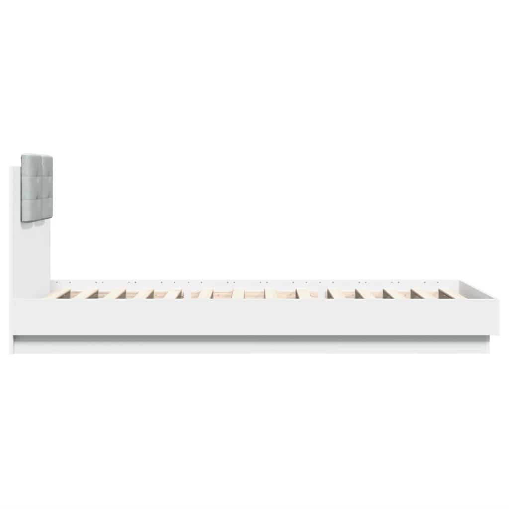 Cadre de lit sans matelas blanc 90x200 cm - XIOS