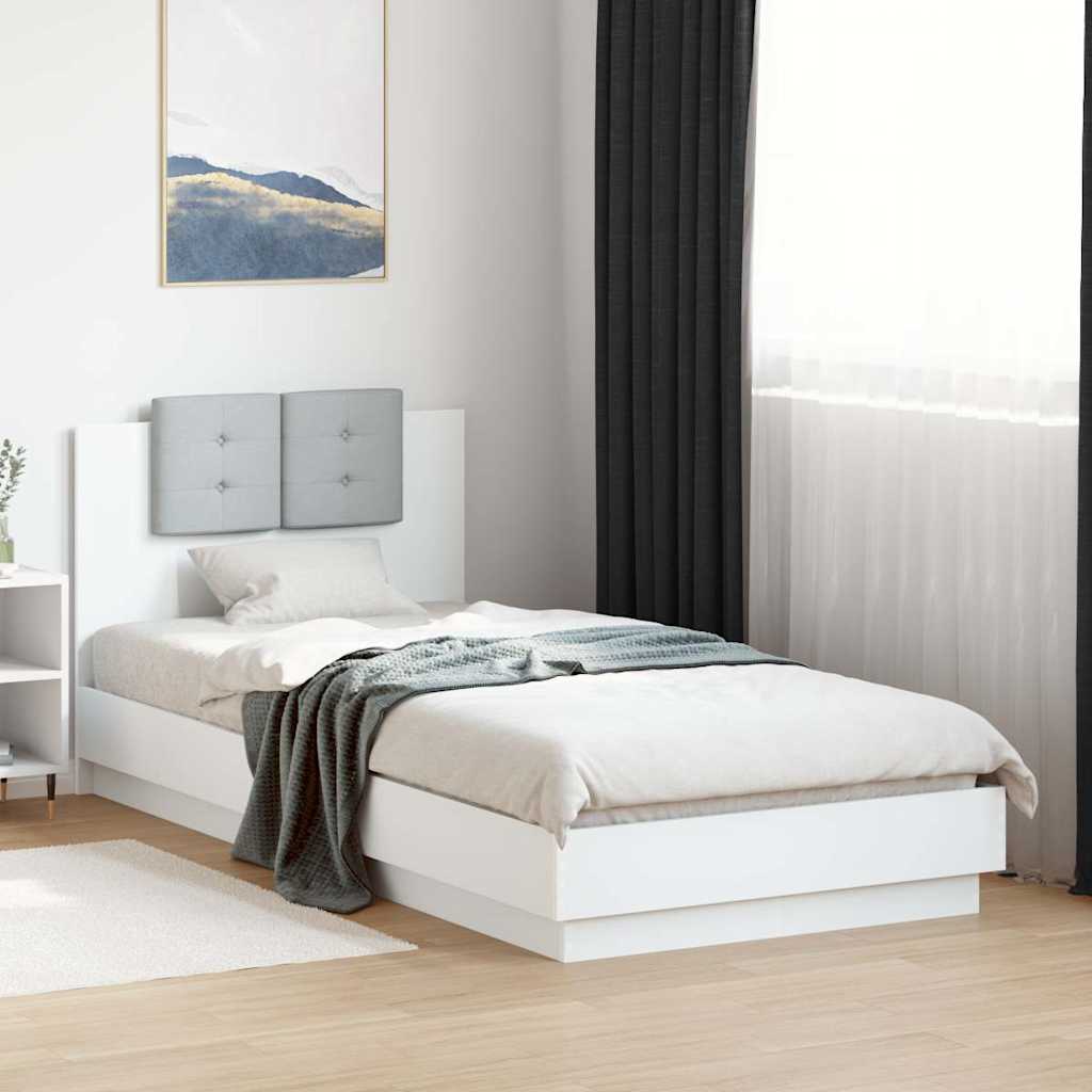 Cadre de lit sans matelas blanc 90x200 cm - XIOS